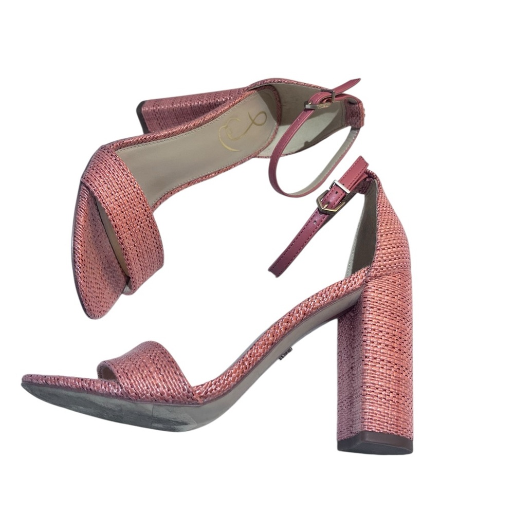 Sam Edelman Yaro Coral Ankle-Strap Block Heel Sandal 4” Heel Sz 7.5 - Picture 7 of 13